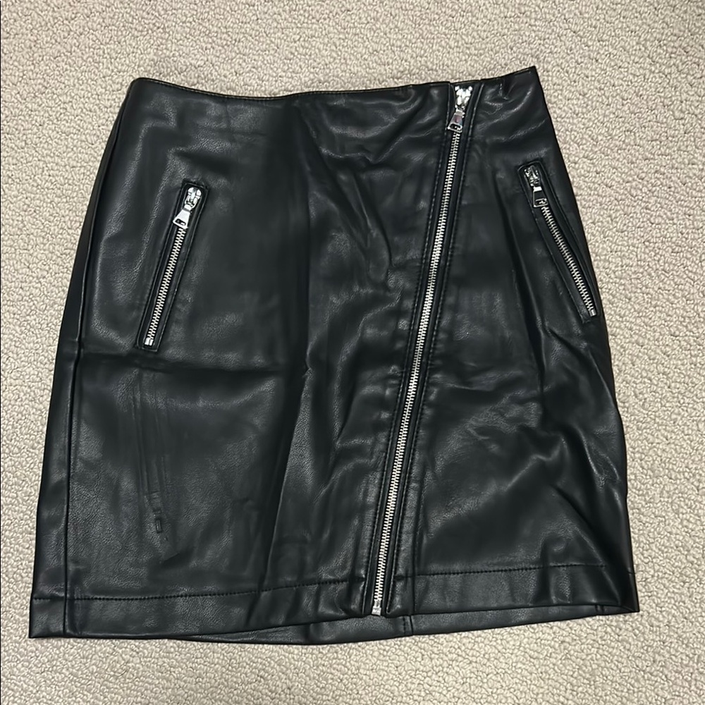 Express Black Asymmetrical Mini Skirt